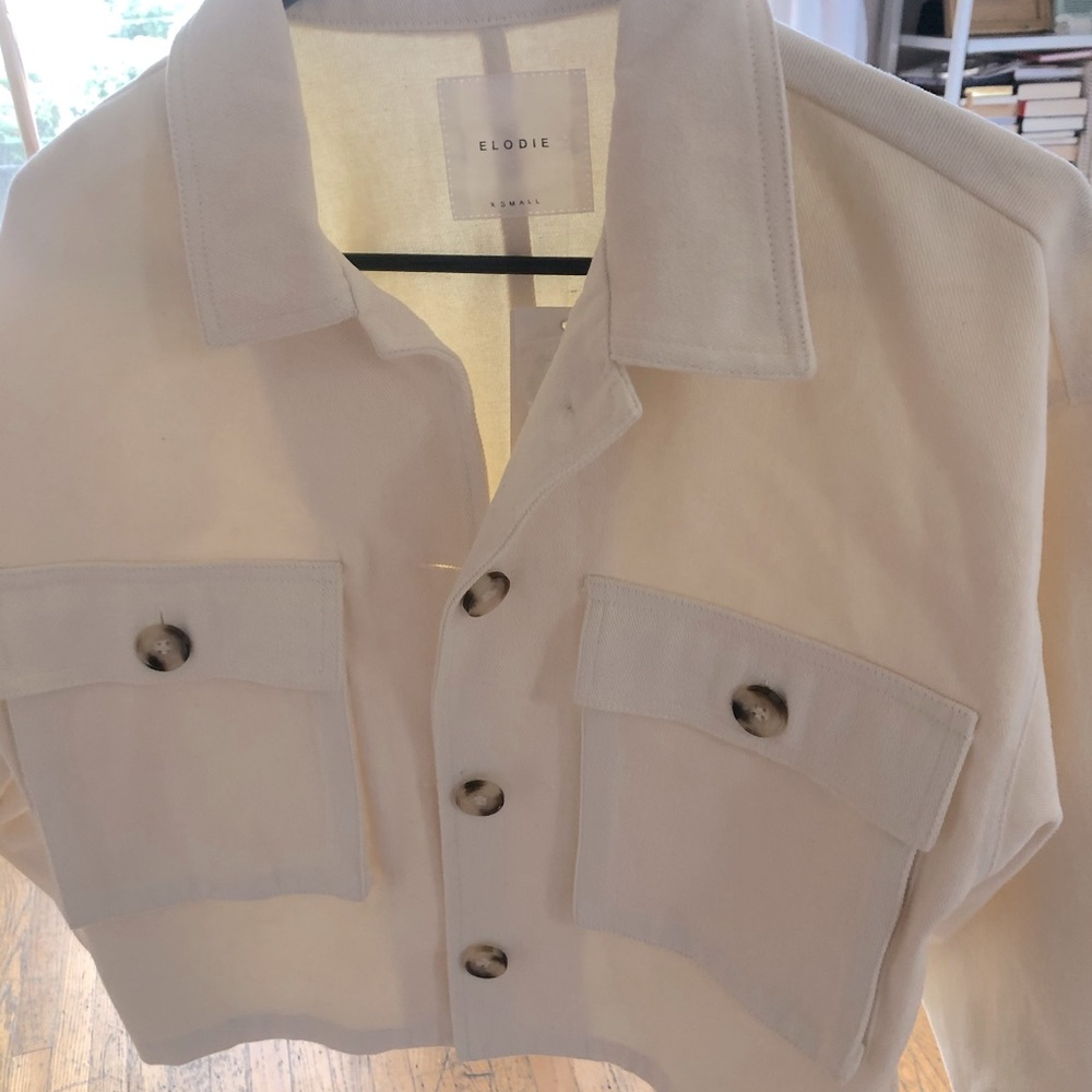 Nordstrom Elodie White Jean Jacket